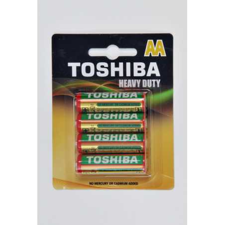 Toshiba galviniai elementai Heavy Duty AA x4, 10 pakuočių komplektas