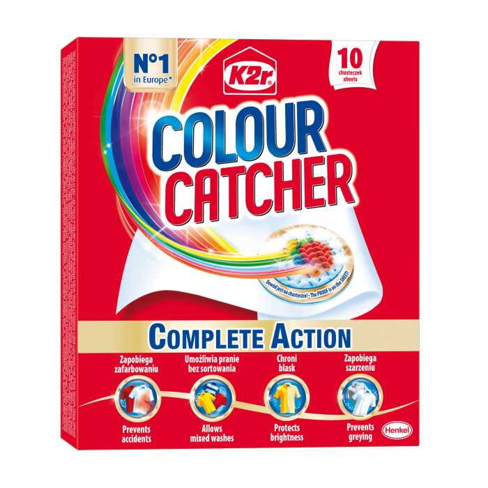 K2R Colour Catcher skalbimo Lapeliai, 10vnt, 6 pakuočių komplektas