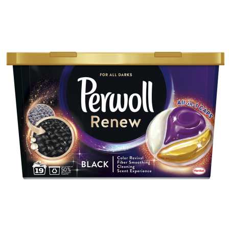 Perwoll Renew Black skalbinių kapsulės 19WL, 4 pakuočių komplektas