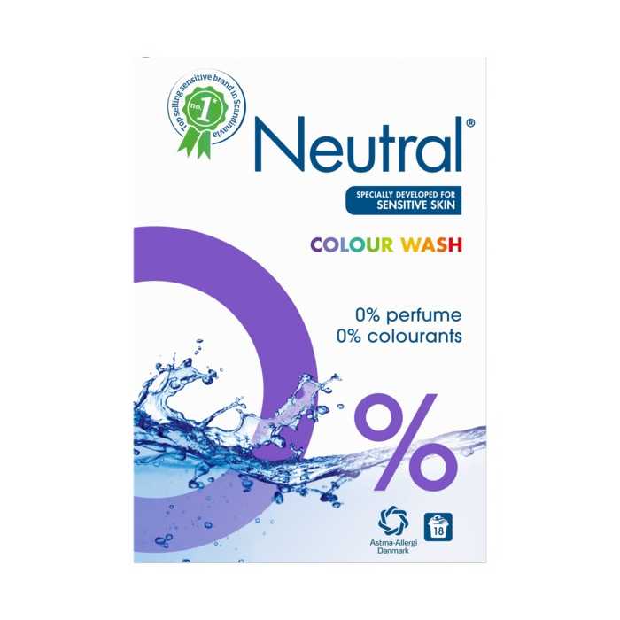 Neutral skalbimo milteliai Colour Wash, 18W, 1, 188kg, 4 pakuočių komplektas
