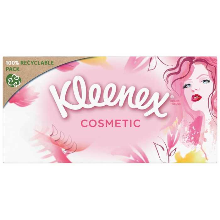 Kleenex kosmetinių servetėlių dėžutė Cosmetic Box, 80vnt, 12 pakuočių komplektas