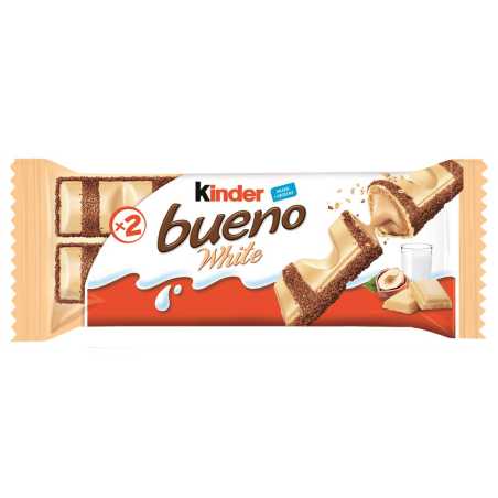 Kinder  Bueno White vaflinis batonėlis, 39g, 30 pakuočių komplektas