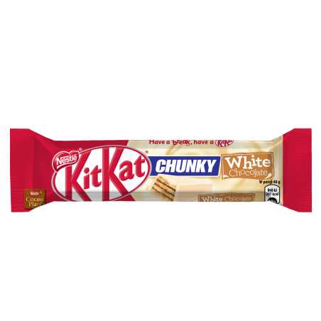 Nestle Kit Kat Chunky su baltuoju šokoladu 40g, 24 pakuočių komplektas