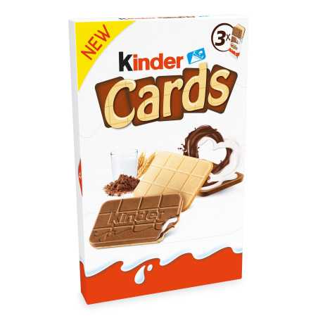 Kinder  Cards sausainiai, 76, 8 g, 18 pakuočių komplektas