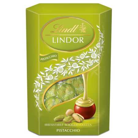 Lindt Lindor šokolado rutuliukai su pistacijom, 200g, 2 pakuočių komplektas