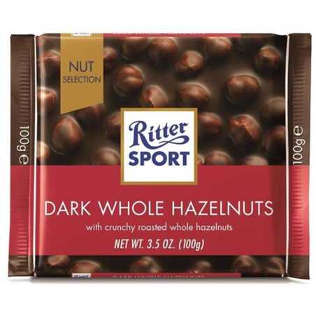 Ritter  Sport Nut selection  juodas šokoladas su nesmulkintais riešutais, 100g, 10 pakuočių komplektas