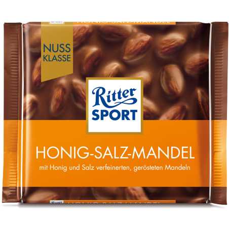 Ritter  Sport Nut selection  pieniškas šokoladas su neskaldytais migdolų riešutais, 100g, 11 pakuočių komplektas