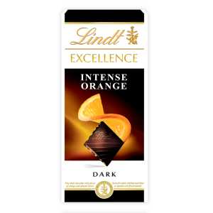 Lindt Excellence  juodasis šokoladas su apelsinais, 100g, 10 pakuočių komplektas